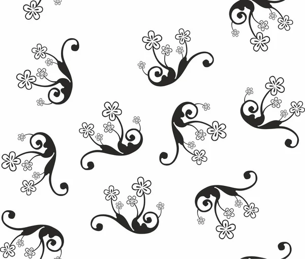Patrón Decorativo Sin Costuras Con Flores — Archivo Imágenes Vectoriales