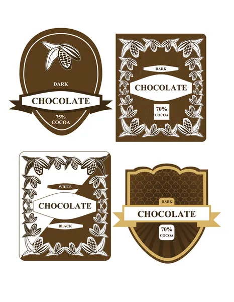 Étiquette chocolat — Image vectorielle