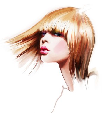 Sarı saçlı güzel kız