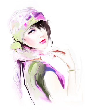 yaratıcı saç modeli ile moda kadın