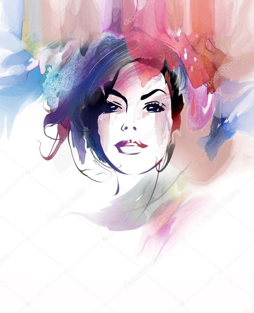 Fashion Art Portrait Of Beautiful Girl