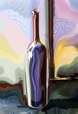 şişe. soyut poster.