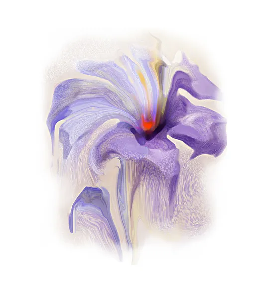 Illustrazione ad acquerello fiore viola — Foto Stock