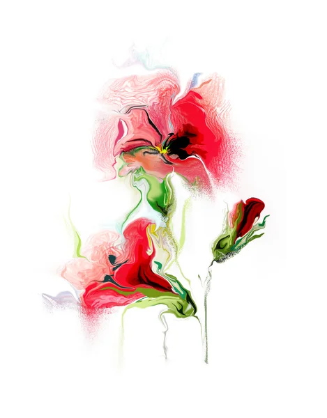 花の水彩画のイラスト — ストック写真
