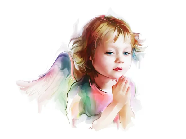 Small angel praying — Stock Photo, Image