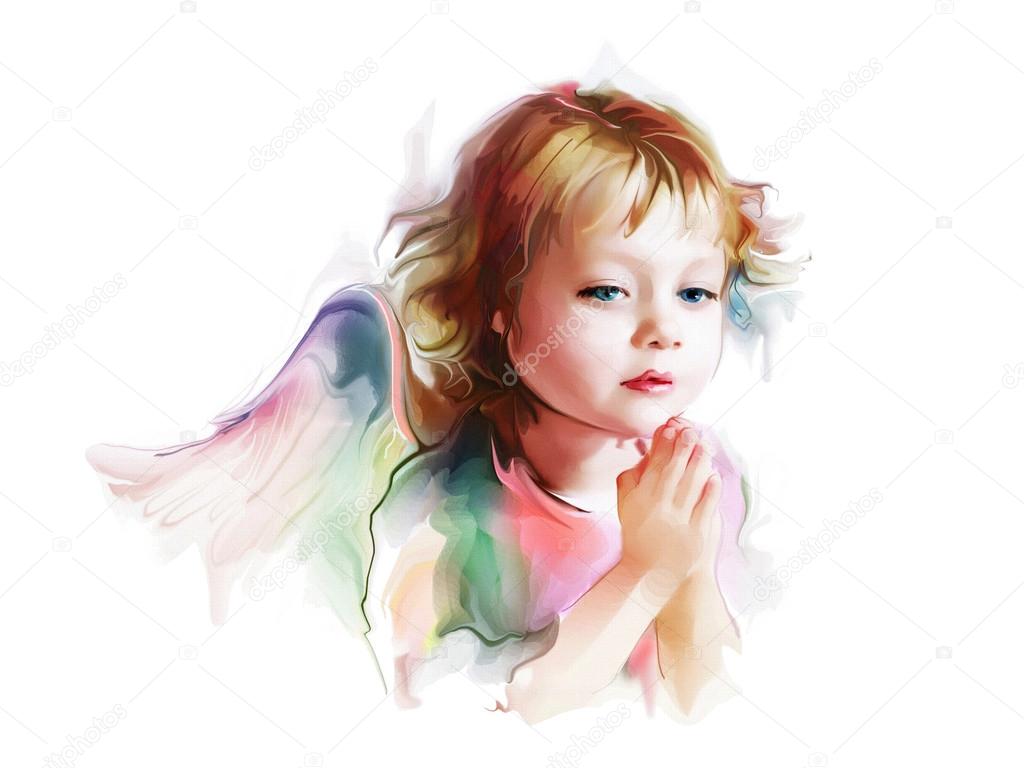 Small angel praying