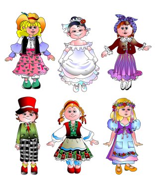 halk kıyafetleri içinde bebek