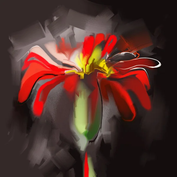 Flor vermelha abstrata — Fotografia de Stock