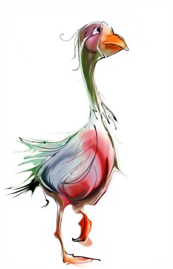 Wild goose illustration clipart