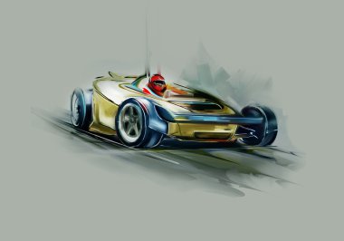 Sarı formula 1 araba