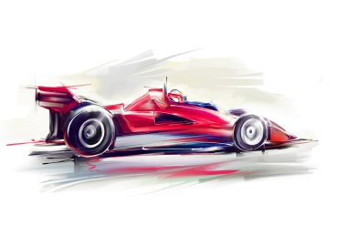 Kırmızı formula 1 araba