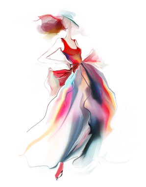 Retro elbise moda