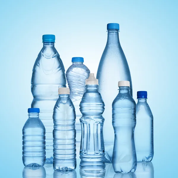 Set of water bottles — Stock Photo, Image