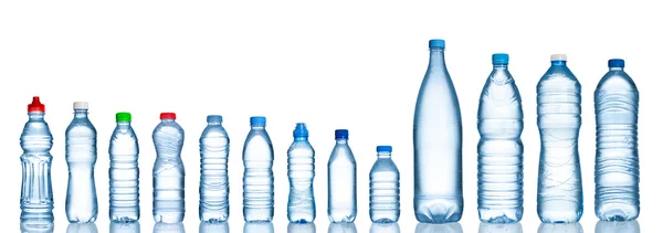 Su şişeleri kümesi — Stok fotoğraf