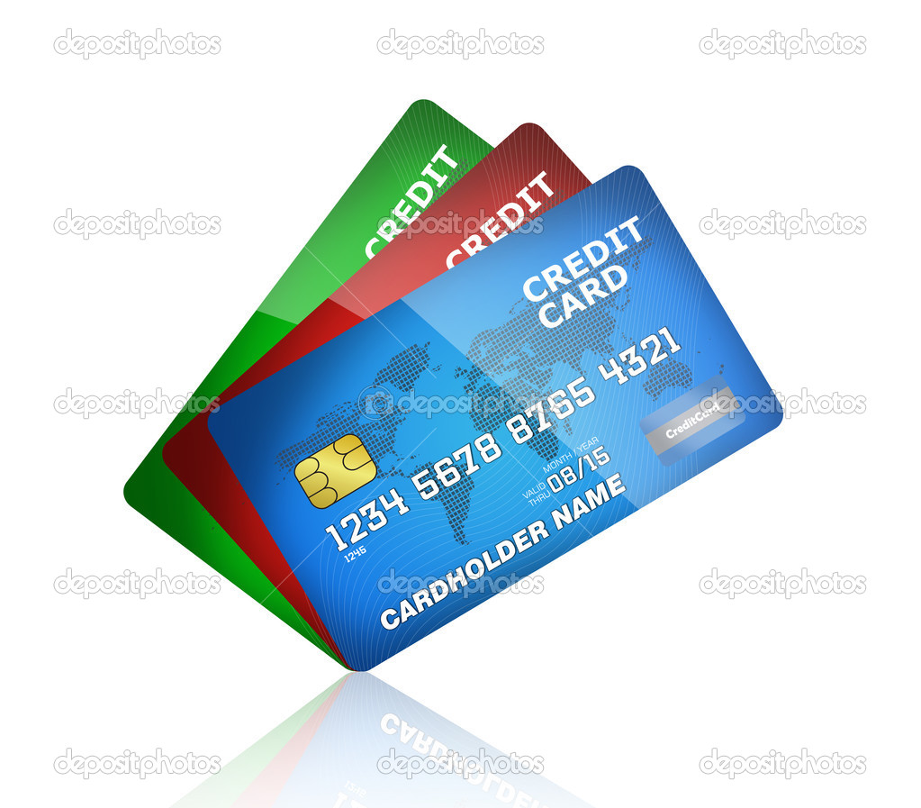 Plastic credit card.