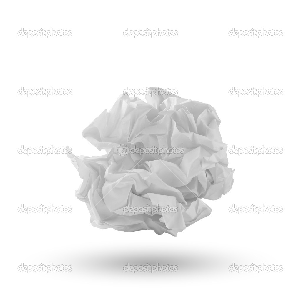 Crumpled paper ball