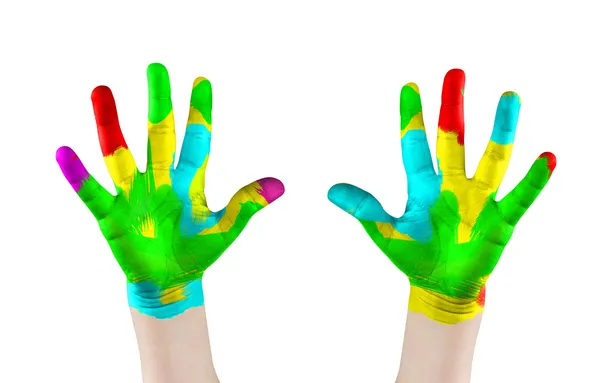 Painted child's hands — Stock Photo, Image