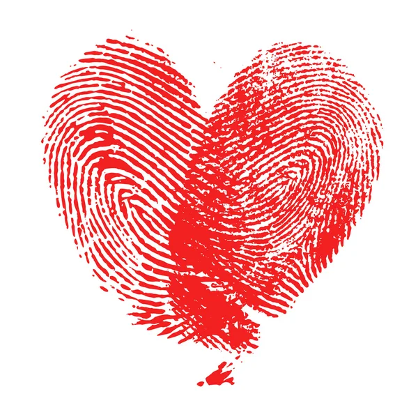 Fingerprint heart — Stock Photo, Image