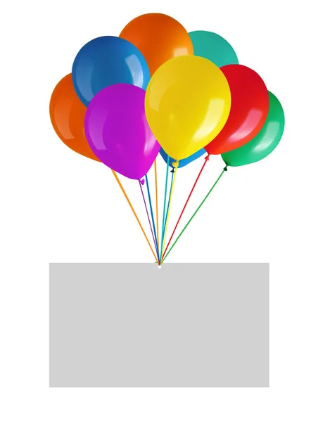 Balloons with blank card.