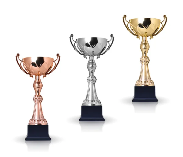 Drie trofeeën — Stockfoto