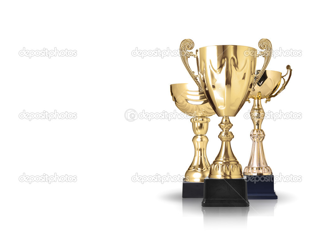 Three trophies
