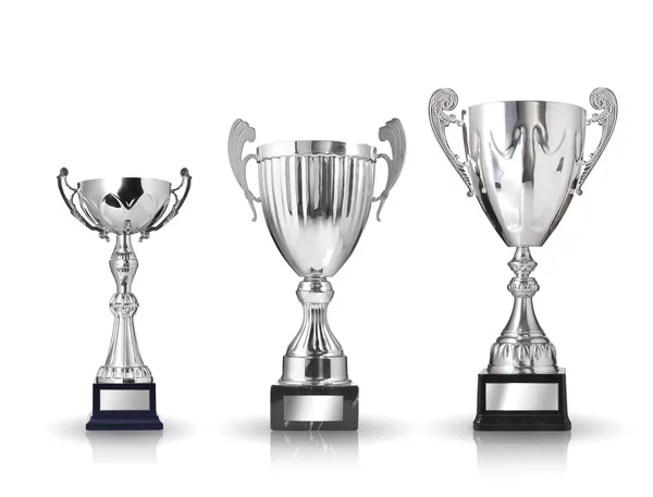 Silver trophies — Stok fotoğraf
