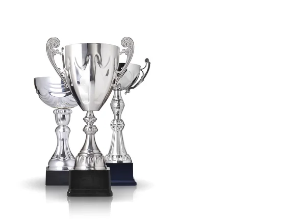 Silver trophies — Stockfoto