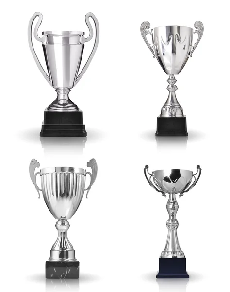 Silver trophies — Stockfoto