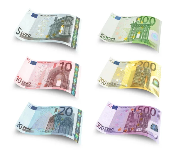 Set of euro banknotes — Stock fotografie