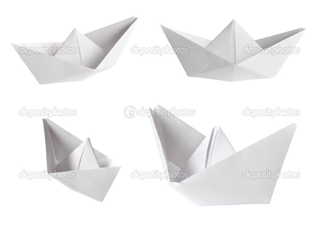 Set of paper ships