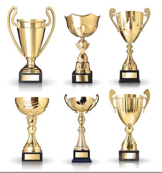 Collection Of Golden Trophies — Stock Photo, Image