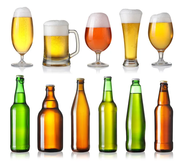 Raccolta di birra diversa — Foto Stock