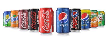 Coca-cola And Pepsi Cans clipart