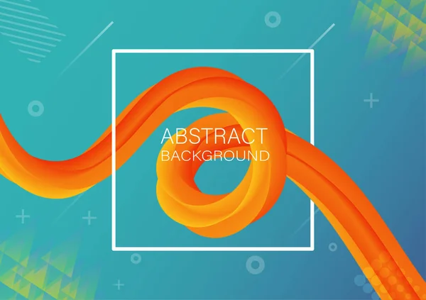 Abstrakter Hintergrund Mit Flüssiger Orangefarbener Wellen Fluid Vector Illustration Eps10 — Stockvektor