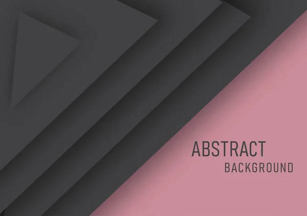 Vector Illustratie Eps10 Geometrische Driehoek Abstracte Achtergrond Grijze Roze Tinten — Stockvector
