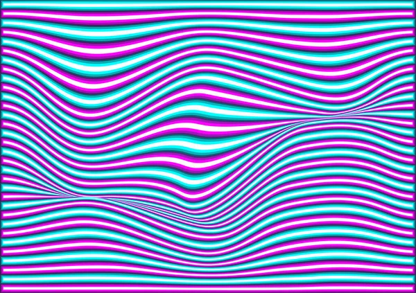 Distorted Wavy Lines Abstract Background Vector Illustration Curve Has Pink — стоковый вектор