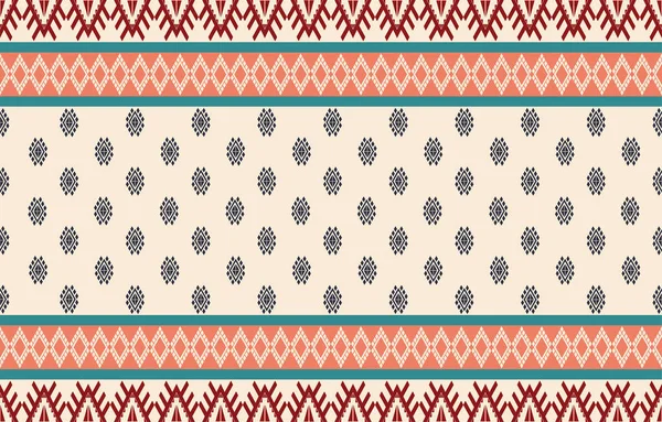 Triangle Geometric Pattern Colorful Tribal Ethnic Texture Style Design Printing — Vetor de Stock