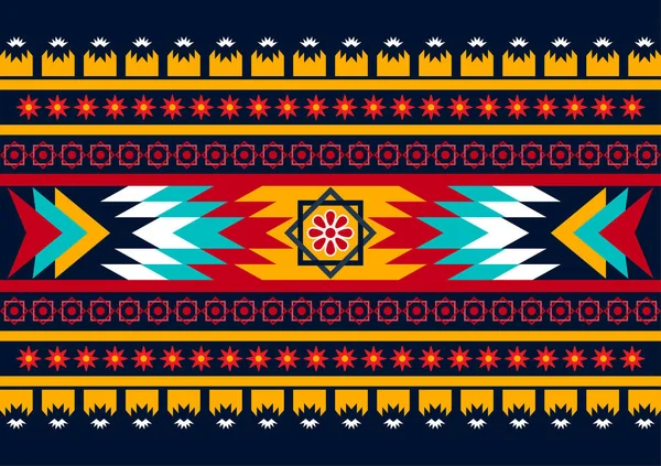 Patrón Geométrico Colorido Estilo Textura Étnica Tribal Diseño Para Imprimir — Archivo Imágenes Vectoriales