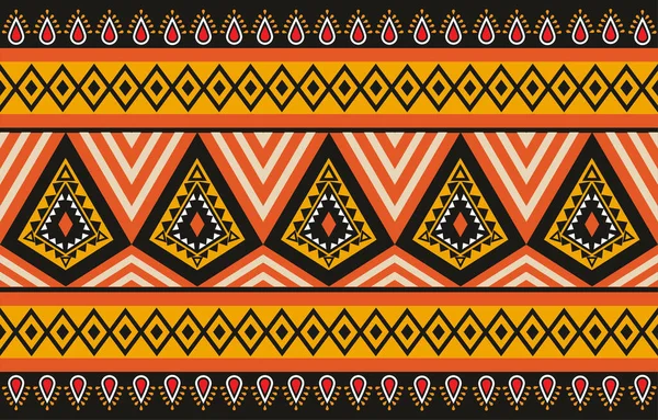 Triangle Geometric Pattern Colorful Tribal Ethnic Texture Style Design Printing — Vettoriale Stock
