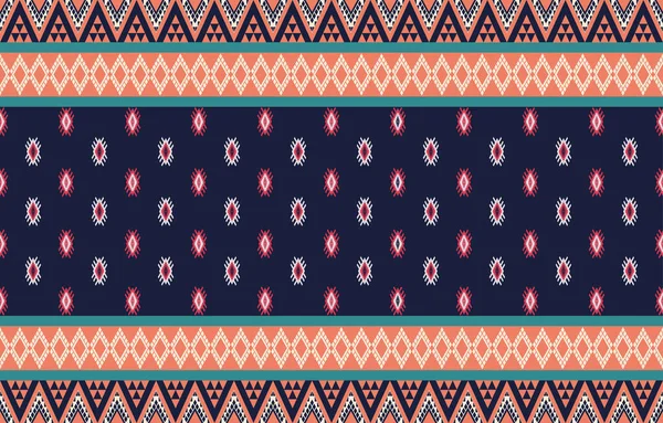 Triangle Geometric Pattern Colorful Tribal Ethnic Texture Style Design Printing — Archivo Imágenes Vectoriales