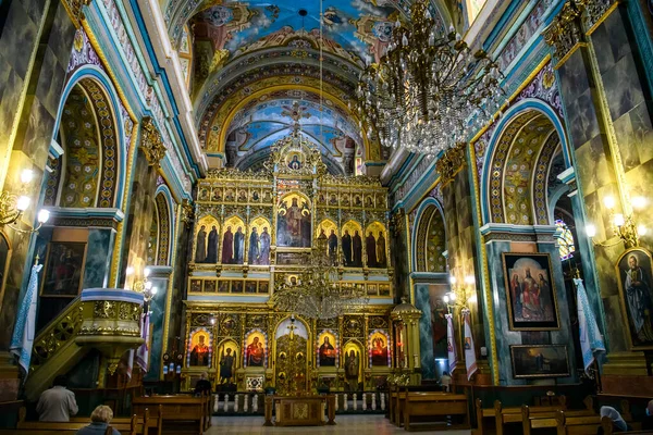 Interior Catedral Ressurreição Cristo Centro Histórico Ivano Frankivsk Ucrânia Setembro — Fotografia de Stock