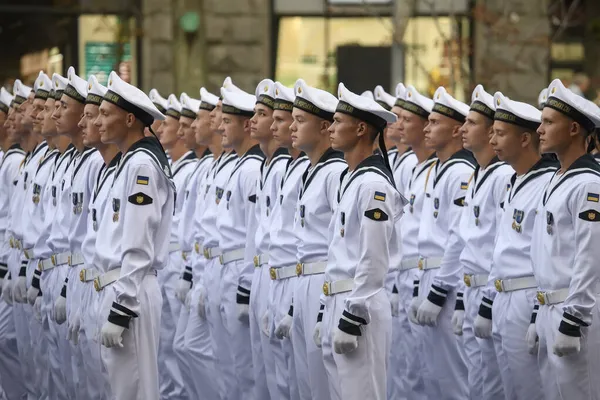 Sailors Navy Ukraine Final Rehearsal Independence Day Military Parade Central — Stock Photo, Image