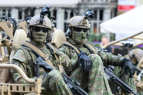 Speciale Eenheid Van Slowaakse Strijdkrachten Tijdens Een Laatste Repetitie Voor — Stockfoto