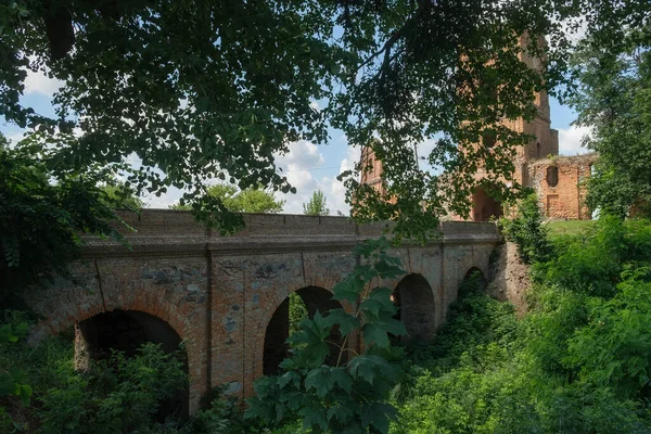 Vista Las Ruinas Del Antiguo Castillo Korets Región Rivne Ucrania — Foto de Stock