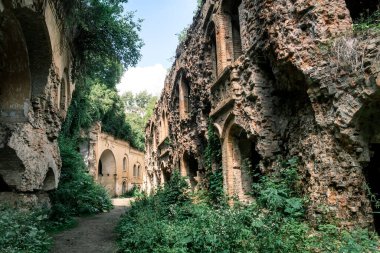 Ukrayna 'nın Rivne bölgesindeki Dubno Kalesi ya da Tarakaniv Kalesi' nin kalıntıları. Yüksek kalite fotoğraf