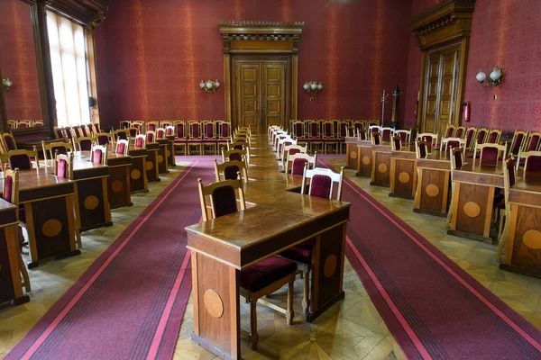 Grande Interior Luxo Universidade Nacional Chernivtsi Antiga Residência Bucovinianos Dálmatas — Fotografia de Stock