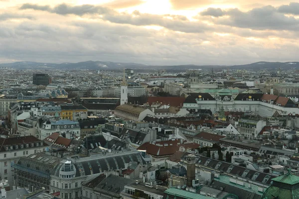 Blick Auf Wien Vom Südturm Des Stephansdoms Der Katholischen Hauptkirche — Stockfoto