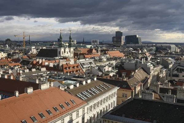 Vista Panorámica Viena Desde Torre Norte Catedral San Esteban Stephansdom — Foto de Stock