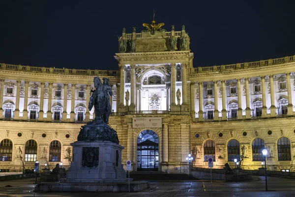 Prinz Eugen Von Savoyen Monument Équestre Sur Place Heldenplatz Face — Photo