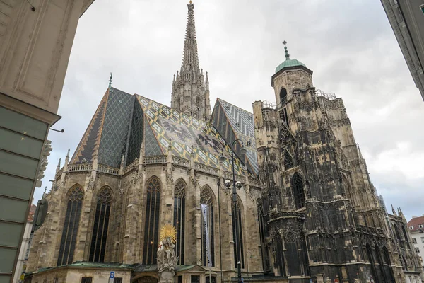 Vista Geral Catedral Santo Estêvão Stephansdom Viena Áustria Janeiro 2022 — Fotografia de Stock